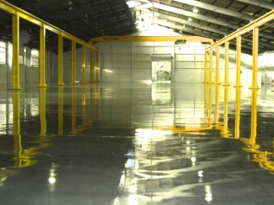 Floor repair and epoxy coating