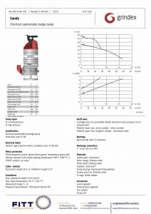 Data Sheet for Grindex Sandy Electrical Submersible Sludge Pump
