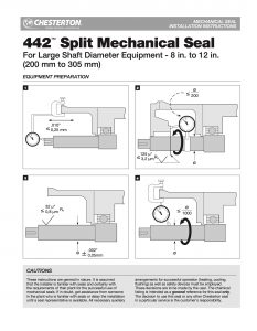 Installation Instructions Chesterton 442 Split Mechanical Seal 200-305